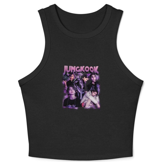 Discover Jungkook Crop Tank Top, Jungkook Vintage Style Crop Tank Top, Jungkook Vintage Unisex Crop Tank Top