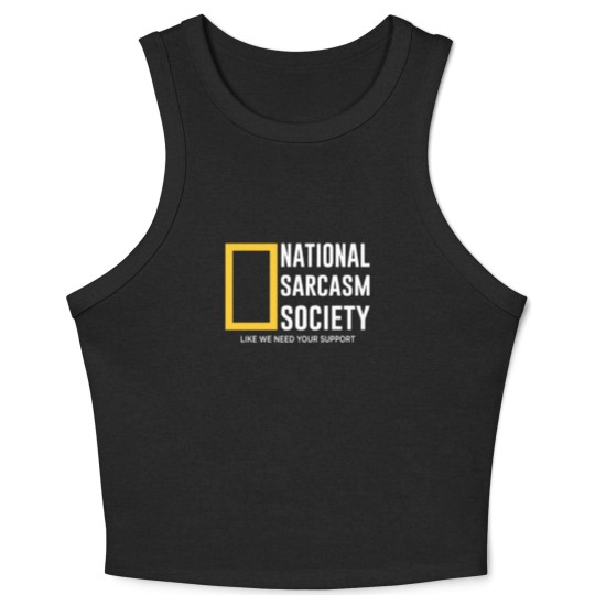 Discover national sarcasm society Crop Tank Top