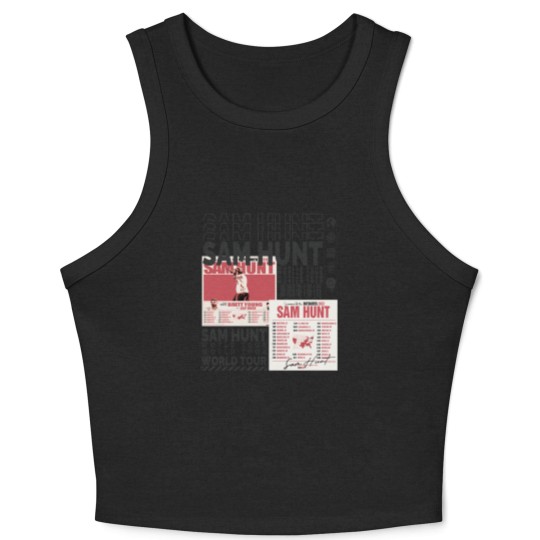 Discover Sam Hunt Music Crop Tank Top 90s Y2K Merch Vintage Crop Tank Top