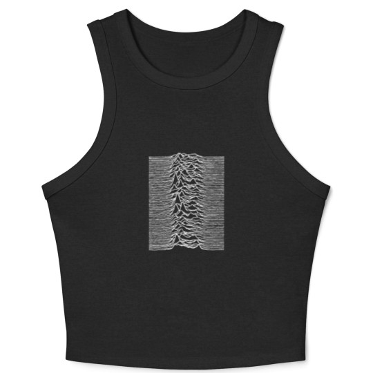 Discover division unknown pleasures albums Song Lyrics Logo Crop Tank Top