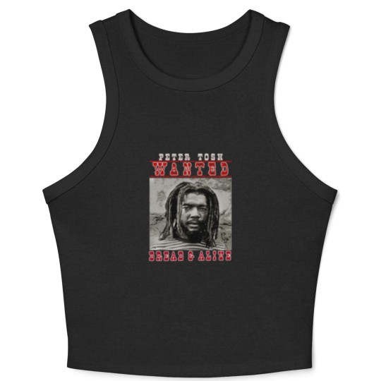 Discover Peter Tosh Wanted Dread And Alive Crop Tank Top