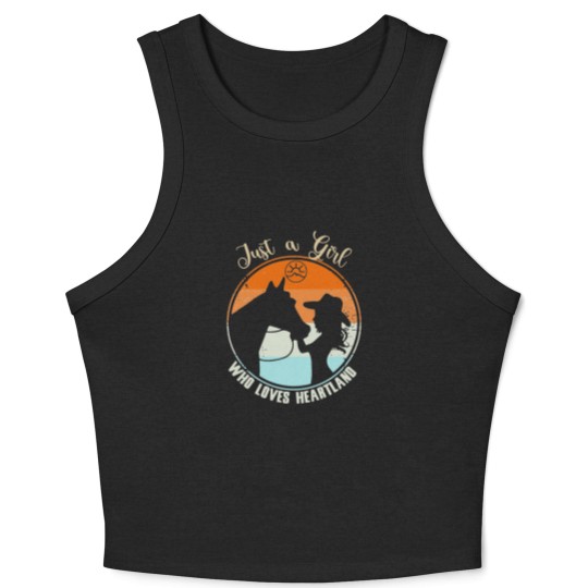 Discover heartland ranch, heartland, sunset, vintage, retro Crop Tank Top