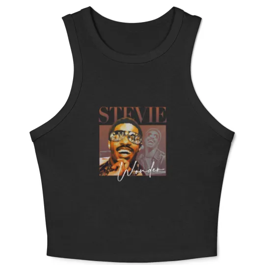 Discover Stevie Wonder Vintage Unisex Crop Tank Top stevie wonder Crop Tank Top