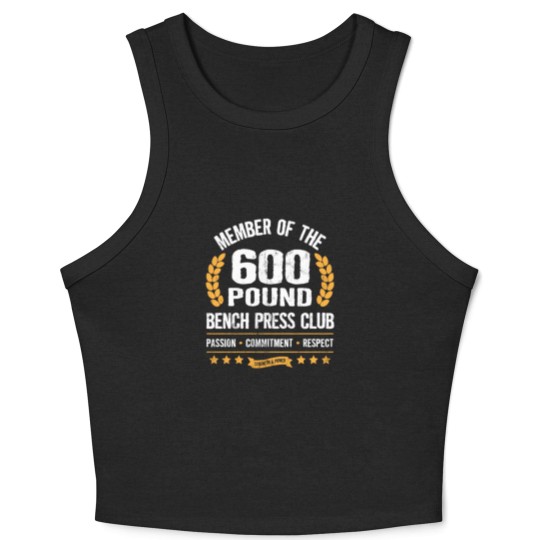 Discover 600 Pound Bench Press Club Strong Men Women Gym Crop Tank Top