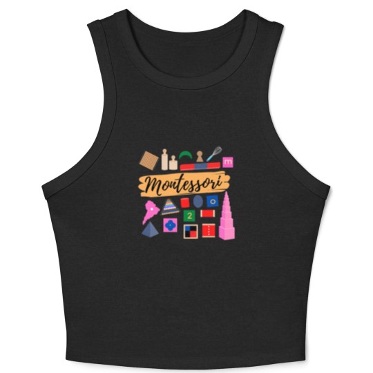 Discover Montessori materials gift for Montessori teacher or Montessori mom Crop Tank Top