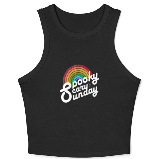 Discover Spooky Scary Sunday Crop Tank Top, Spooky Sunday Unisex
