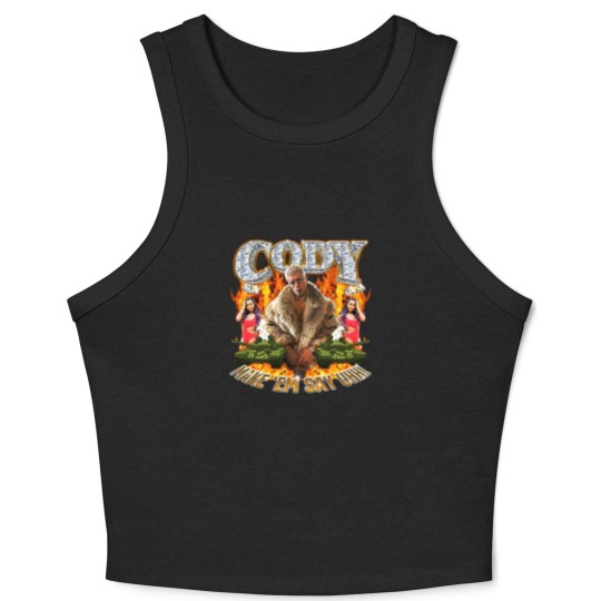 Discover Cody Rhodes Make 'Em Say Uhh Crop Tank Top Cotton Men's Crop Tank Top