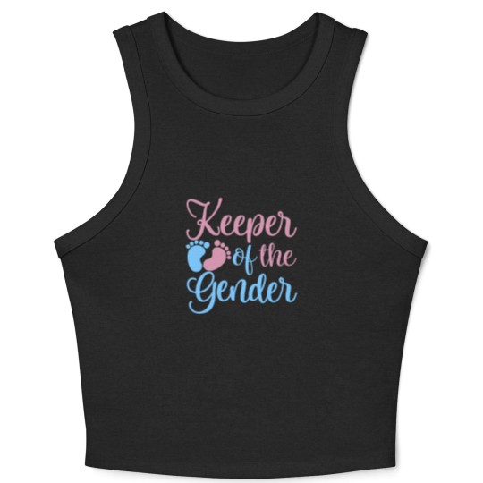 Discover Gender Reveal Crop Tank Top, Keeper Of The Gender Crop Tank Top, Gender Reveal Ideas, Gender Reveal Party Crop Tank Top