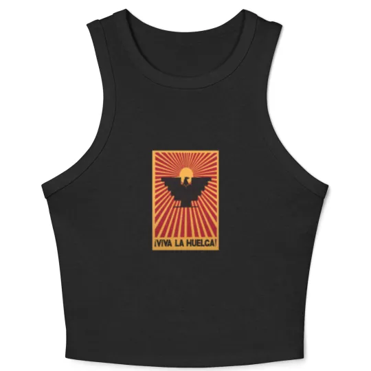 Discover Viva La Huelga Rare 1960S Cesar Chavez  United Farm Workers Huelga Bird Crop Tank Top