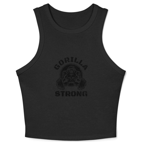 Discover GORILLA STRONG Gym Crop Tank Top, Workout Crop Tank Top, Gorilla Crop Tank Top