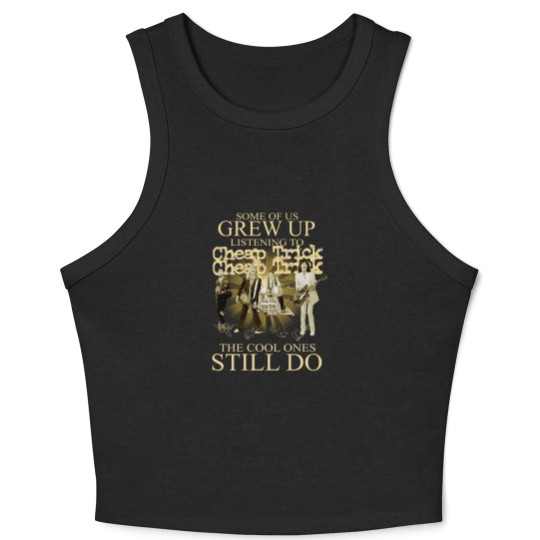 Discover Vintage  Trick Crop Tank Top,  Trick The Cool Ones Still Do Crop Tank Top