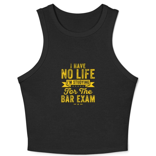 Discover Bar Exam Funny Law School Graduation Women Men Law Crop Tank Top
