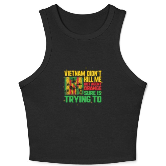 Discover Vietnam Veterans Day Orange Agent Victims Retired Soldiers Crop Tank Top