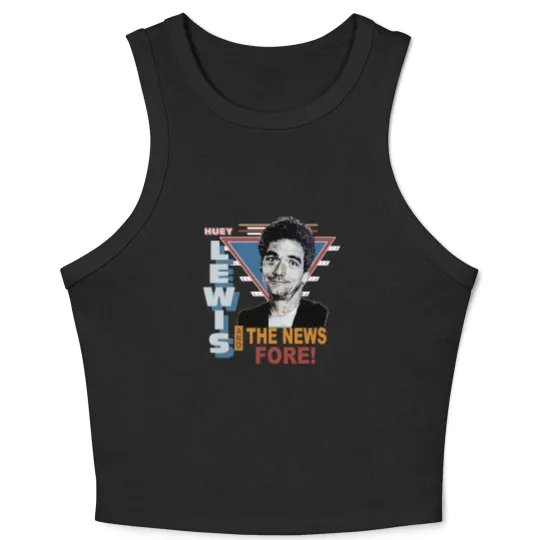Discover Vintage 1986 Huey Lewis and the News Pop Rock Crop Tank Top