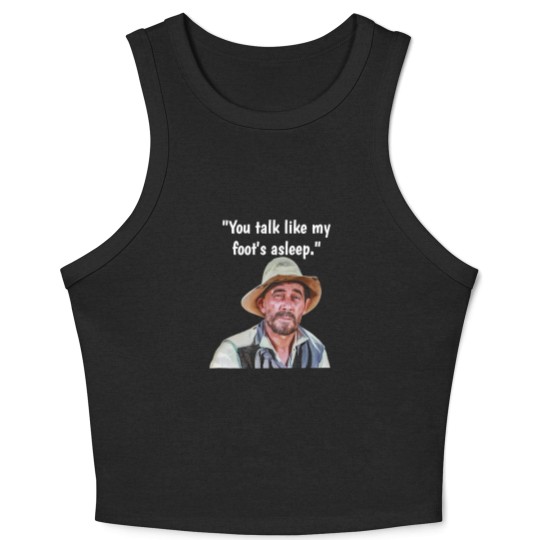 Discover Vintage TV Westerns Festus Gunsmoke "You Talk Like My Foot's Asleep"  Crop Tank Top Crop Tank Top