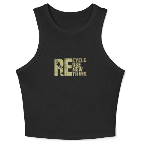 Discover Recycle Reuse Renew Rethink Earth Day Environmental Activism Crop Tank Top