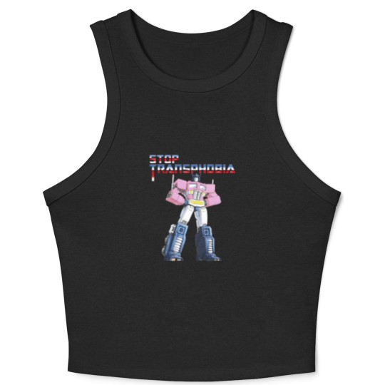 Discover Stop Transphobia Crop Tank Top, Stop Transphobia Crop Tank Top