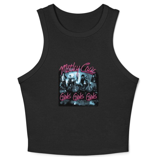 Discover Motley Crue Girls Girls Girls Black Crop Tank Top