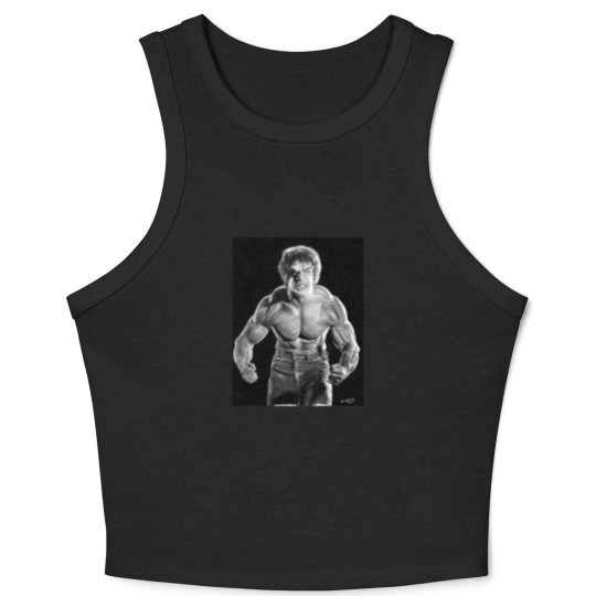 Discover Incredible Hulk watercolour painting Crop Tank Top