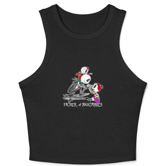 Discover Father Of Nightmares Vintage Crop Tank Top, Skellington Crop Tank Top
