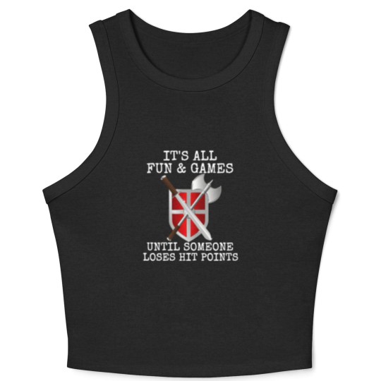 Discover Funny Live Action Role Play Design Crop Tank Top