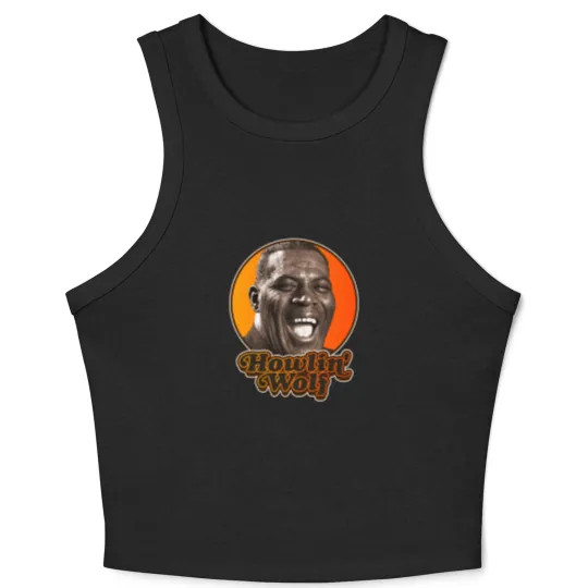 Discover Retro Howlin&39; Wolf Tribute Crop Tank Top