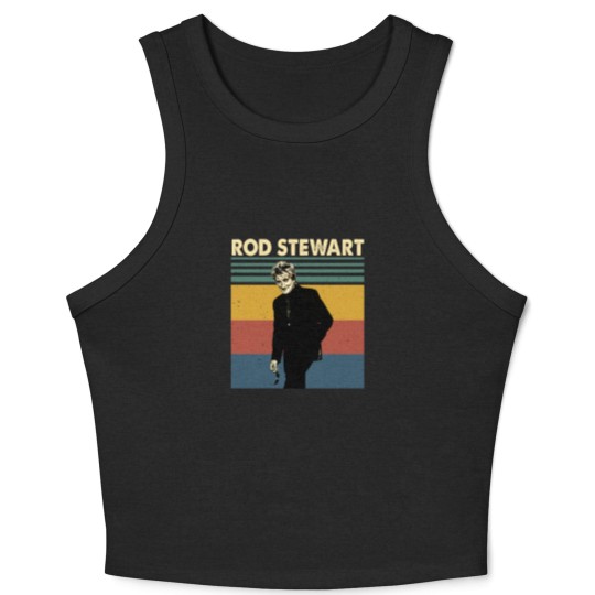 Discover Rod Stewart Retro Vintage Crop Tank Top, Rod Stewart Gift Crop Tank Top