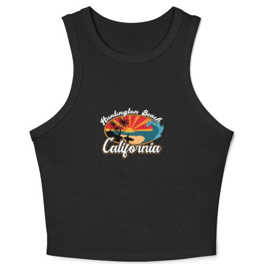 Discover Huntington Beach California CA - Huntington Beach - Crop Tank Top