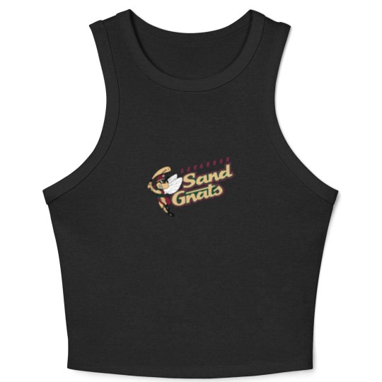 Discover Savannah Sand Gnats vintage defunct baseball team emblem Crop Tank Top