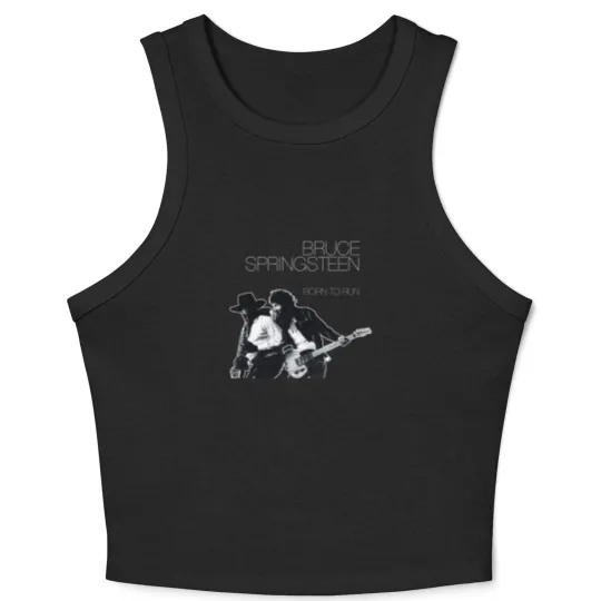 Discover Bruce Springsteen Born To Run Black Crop Tank Top
