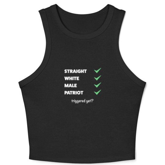 Discover Anti Woke - Funny Conservative Crop Tank Top