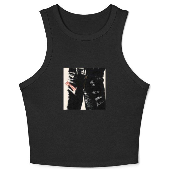 Discover Sticky Fingers album vintage Crop Tank Top