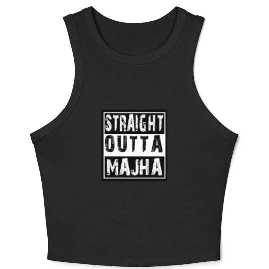Discover Straight Outta Majha Crop Tank Top