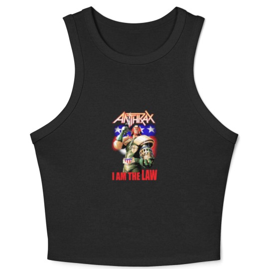 Discover Anthrax Crop Tank Top Judge Dredd I AM THE LAW Crop Tank Top NEW Heavy Metal Band