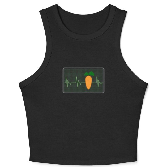 Discover Carrot Hearbeat Cool Carrot Design Crop Tank Top