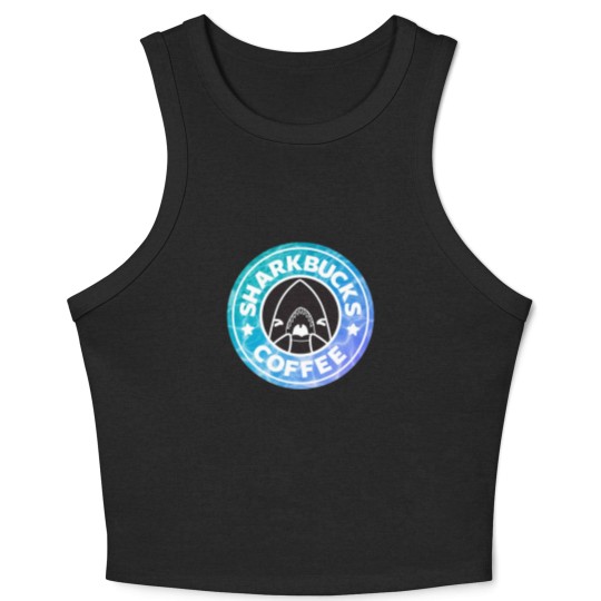Discover Sharkbucks Logo [Water] Crop Tank Top