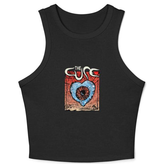 Discover Vintage The Cure Crop Tank Top, The Cure Crop Tank Top, Rock Music Graphic Crop Tank Top