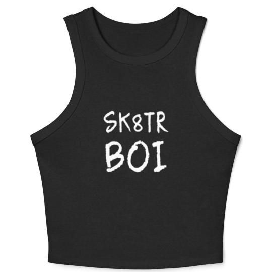 Discover Mens Skater Boi Sk8tr Boy  for Skateboard Riders Crop Tank Top