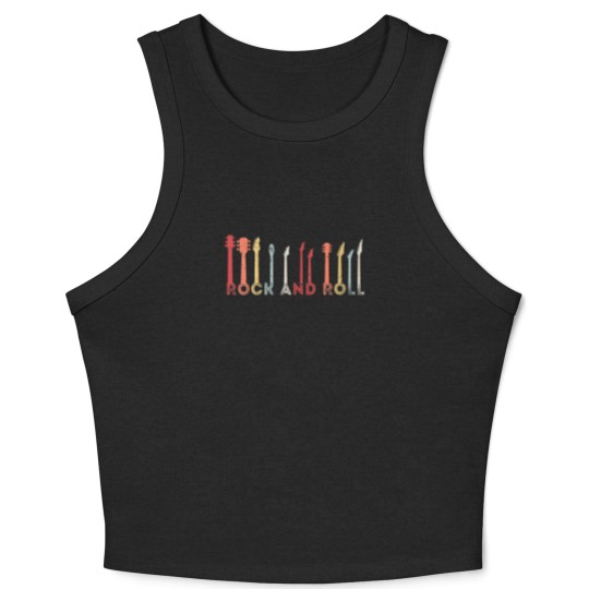 Discover Vintage Rock And Roll Classic Concert Band Cool Crop Tank Top