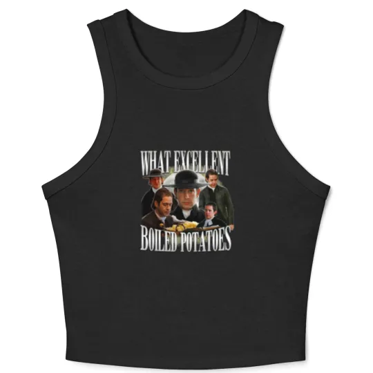 Discover Retro Boiled Potatoes Crop Tank Top, Jane Austen Crop Tank Top, Pride and Prejudice Crop Tank Top Crop Tank Top