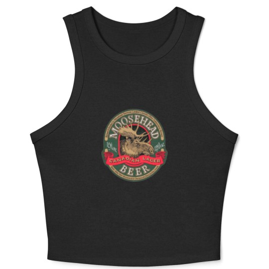 Discover 80s Mooseheads Beer Crop Tank Top