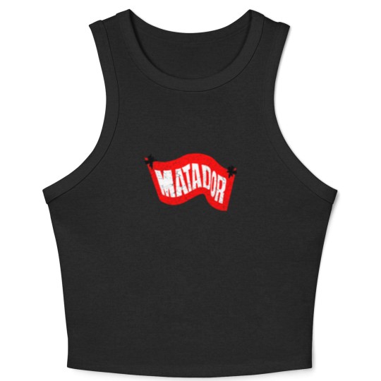Discover Vintage Matador Records Distressed Crop Tank Top