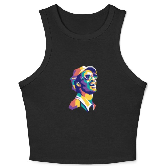 Discover Stevie Wonder WPAP Limit Color Crop Tank Top