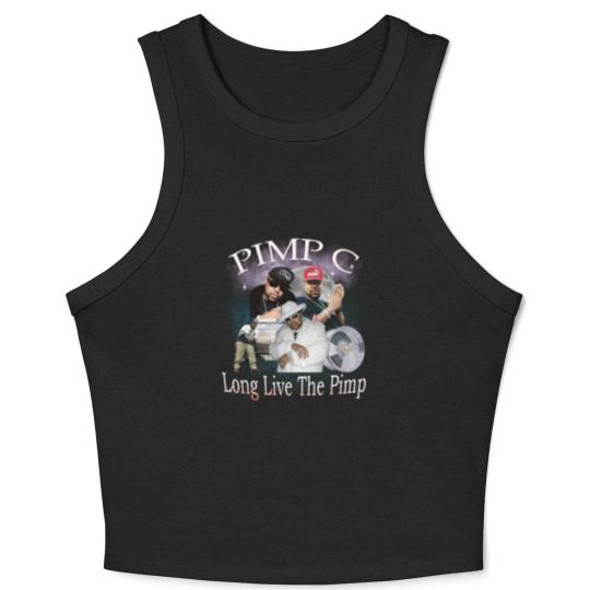 Discover Pimp C Crop Tank Top, Pimp C Vintage Crop Tank Top, Pimp C Hiphop Rapper Crop Tank Top
