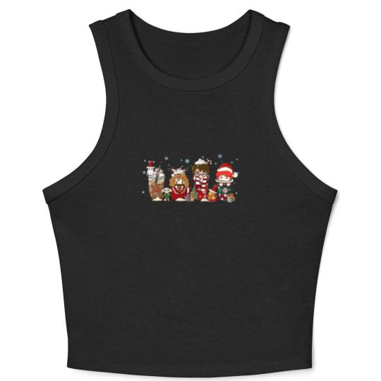 Discover Christmas Crop Tank Top, Christmas Coffee Crop Tank Top, Kids Christmas Crop Tank Top