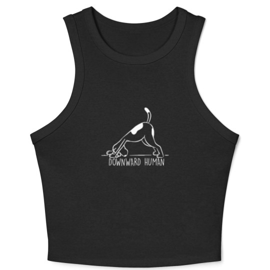 Discover Downward Human Crop Tank Top, Yoga Crop Tank Top, Funny Yoga Crop Tank Top, Funny T Punny Crop Tank Top, Girl Gym, Dog Lover Puppy