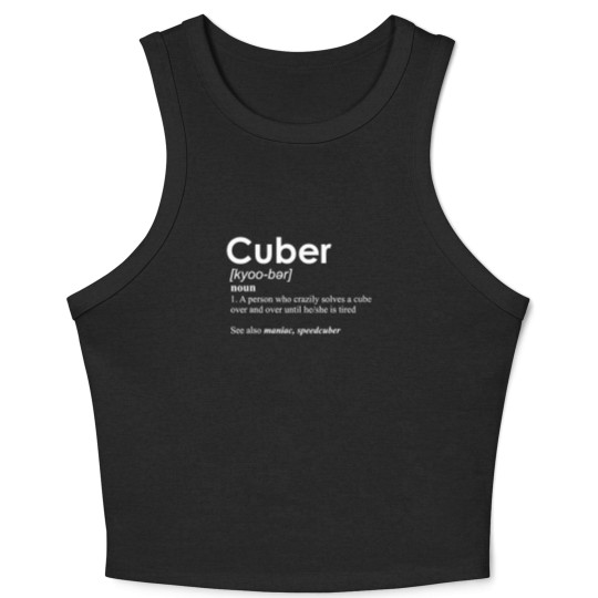 Discover Competitive Puzzle Cuber definition Speed Cubing Vintage Crop Tank Top