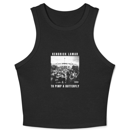 Discover Vintage Rapper Kendrick Lamar To Pimp A Butterfly Album Graphic Crop Tank Top