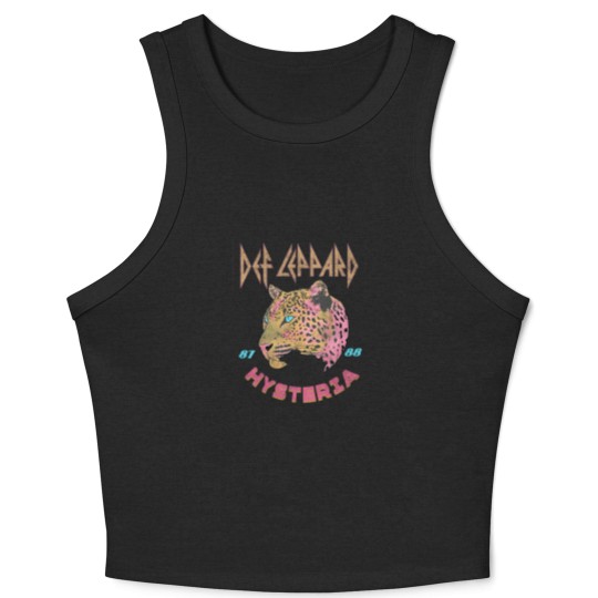 Discover Vintage 80's Rock Band Crop Tank Top Crop Tank Top Leppard  Crop Tank Top Rock and Roll Leopard