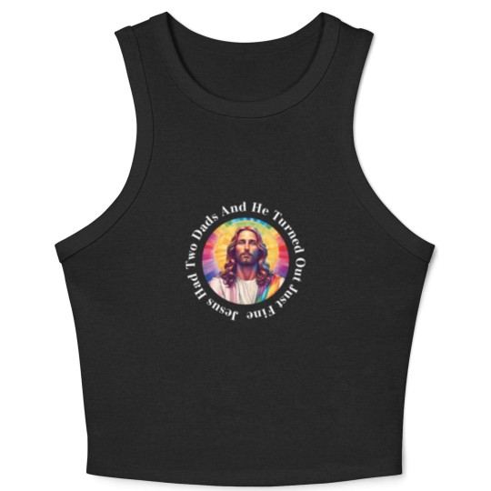 Discover Jesus Pride Crop Tank Top | LGBTQ+ Jesus | Gay Jesus Crop Tank Top | Gay Jesus